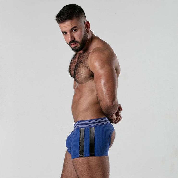 Locker Gear LK0124 ribbed cotton jockboxer blue