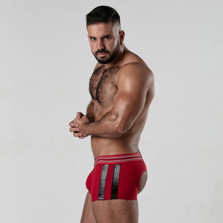 Locker Gear LK0124 ribbed cotton jockboxer red