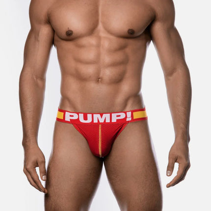 PUMP Flash mesh jockstrap red