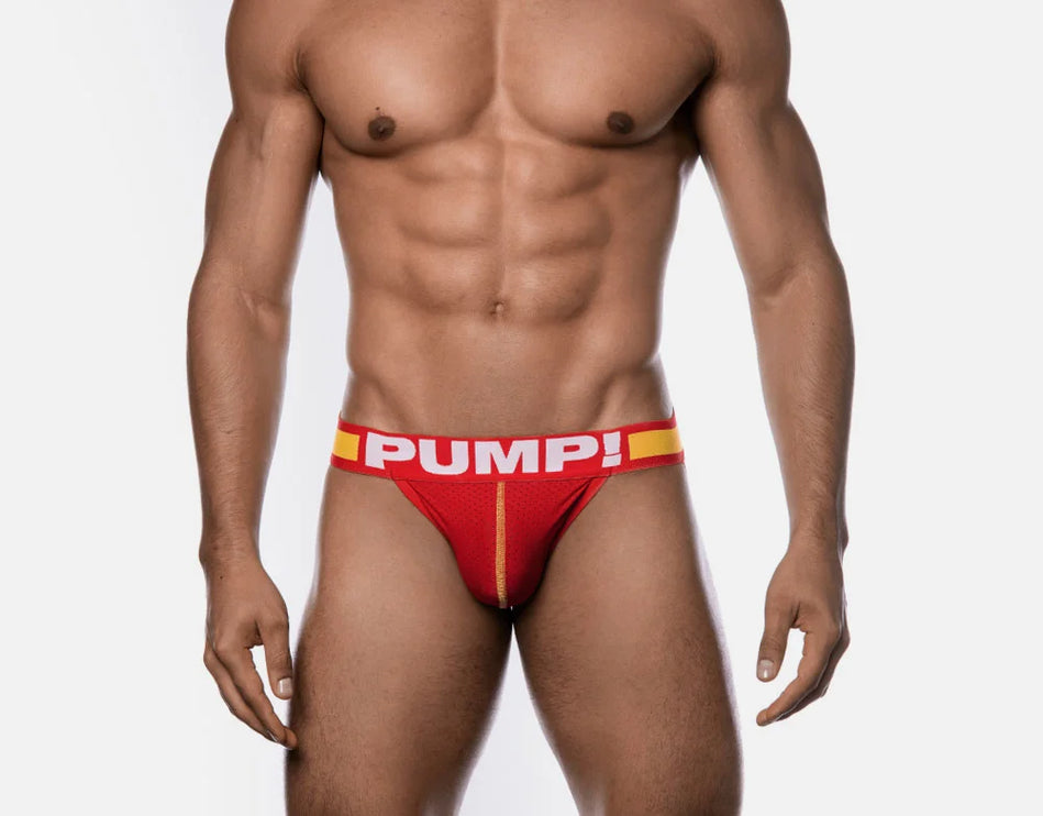 PUMP! Flash mesh jockstrap red