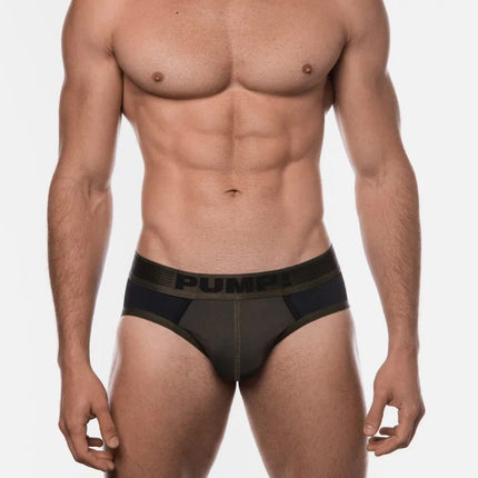 PUMP Military Ribbed brief army green