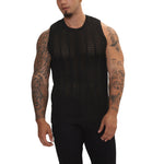 RNT23 crochet muscle tank black