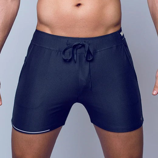 Supawear Full Lined 4" mesh short black onyx