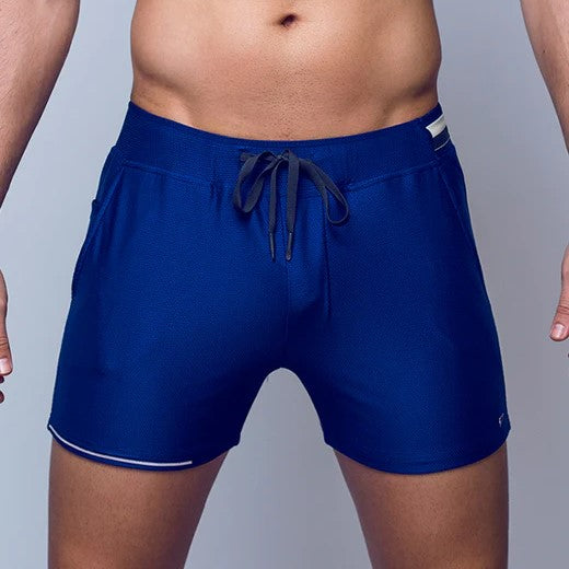 Supawear Full Lined 4" mesh short limoges blue