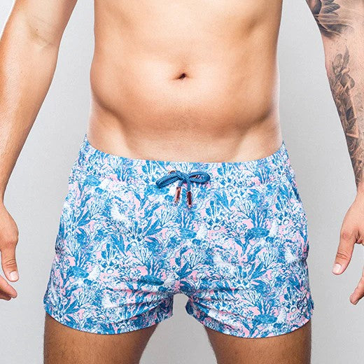 2eros Coral 3" swim short teal