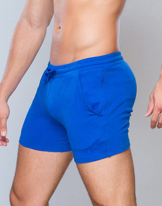 Supawear 4" cotton jersey short blue