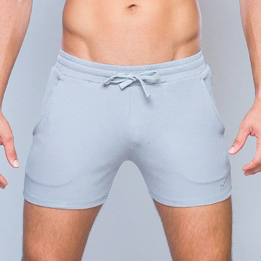 Supawear 4" cotton jersey short grey