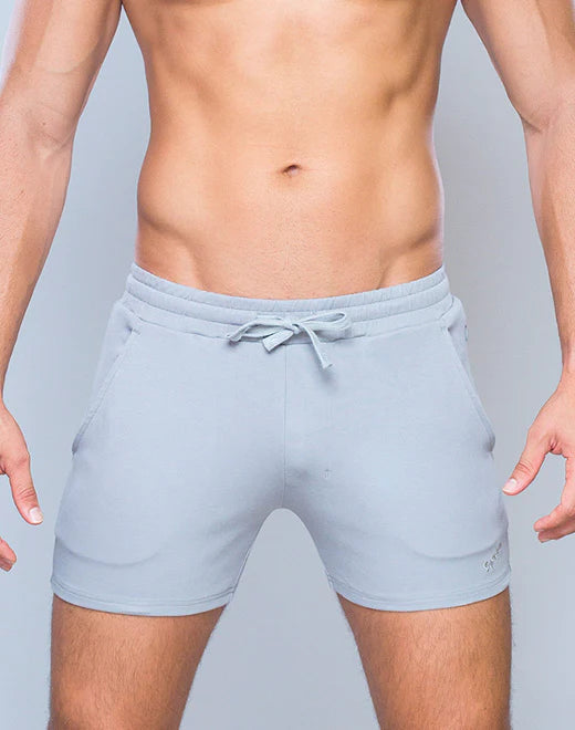 Supawear 4" cotton jersey short grey