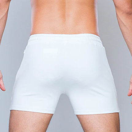 Supawear 4" cotton jersey short white