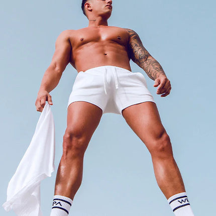 Supawear 4" cotton jersey short white