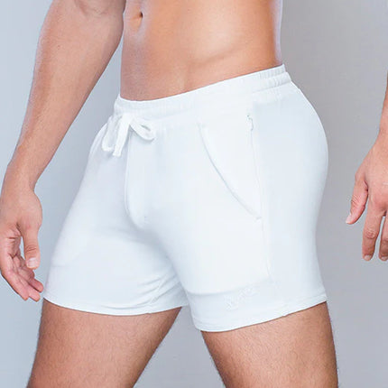 Supawear 4" cotton jersey short white