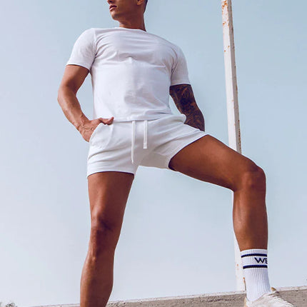 Supawear 4" cotton jersey short white