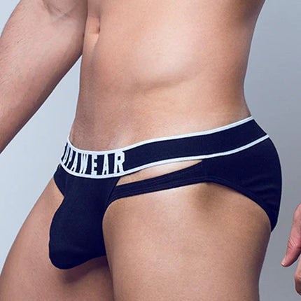 Supawear Ribbed Slashed brief black