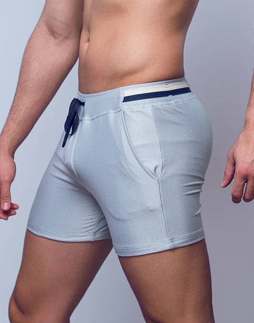 Supawear Full Lined 4" mesh short grey