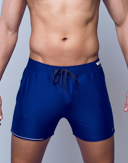 Supawear Full Lined 4" mesh short limoges blue