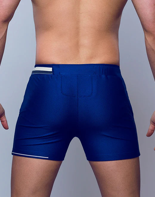 Supawear Full Lined 4" mesh short limoges blue