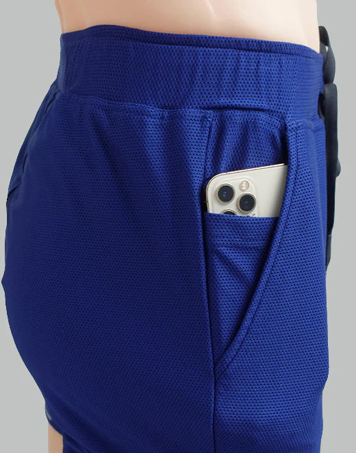 Supawear Full Lined 4" mesh short limoges blue