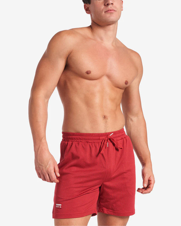 Teamm8 S.S.C 6" mesh short red