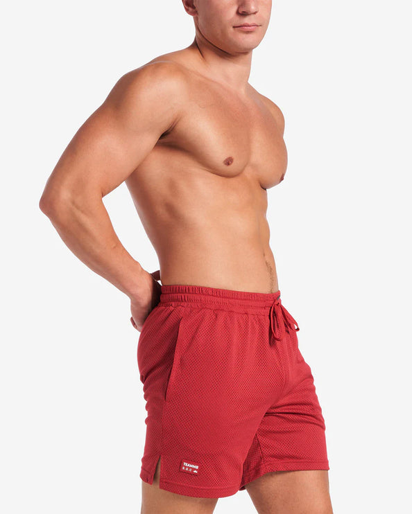 Teamm8 S.S.C 6" mesh short red