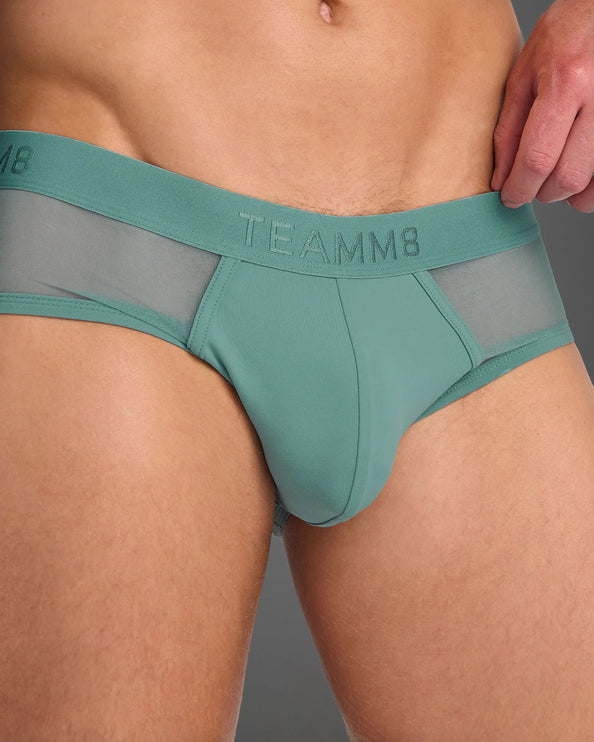 Teamm8 Score Sheer brief mesh teal