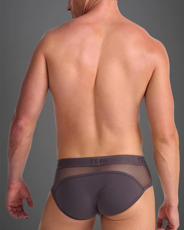 Teamm8 Score Sheer brief mesh gunmetal