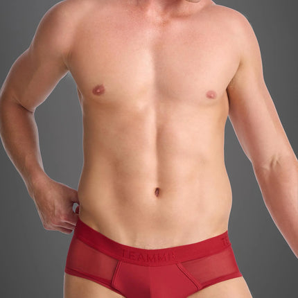 Teamm8 Score Sheer brief mesh red