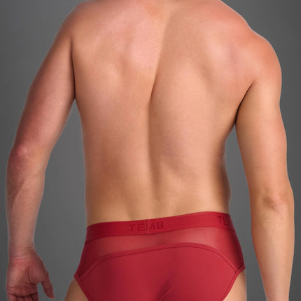 Teamm8 Score Sheer brief mesh red