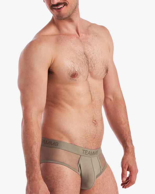 Teamm8 Score Sheer brief mesh army green