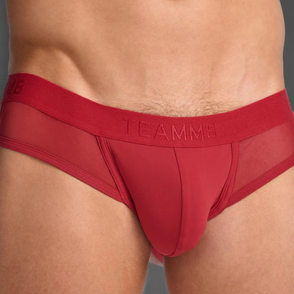 Teamm8 Score Sheer jockstrap mesh red