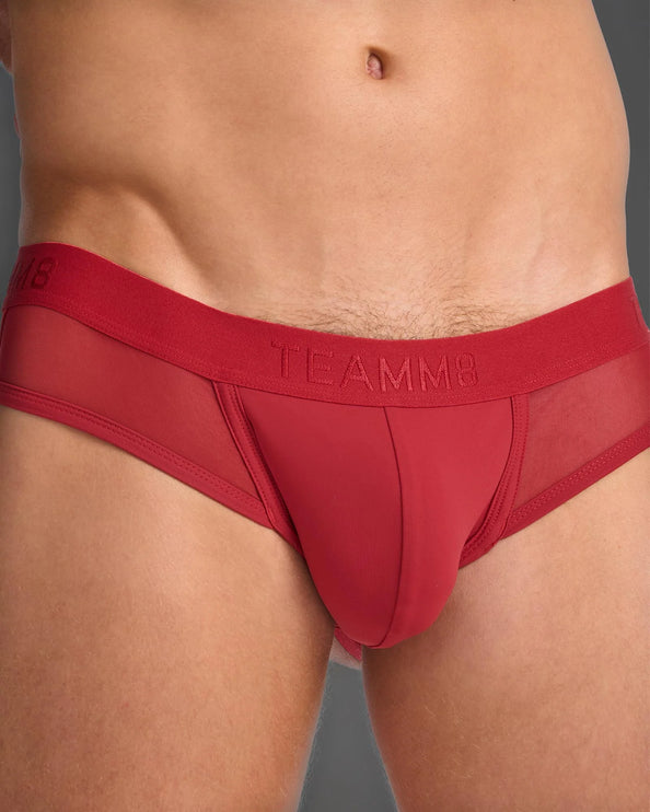 Teamm8 Score Sheer jockstrap mesh red