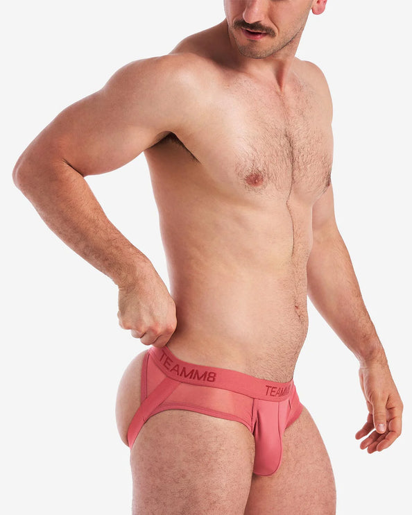 Teamm8 Score Sheer jockstrap mesh baroque rose