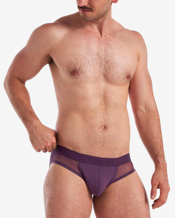 Teamm8 Score Sheer jockstrap mesh plum purple