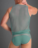 Teamm8 Score Sheer tank mesh teal