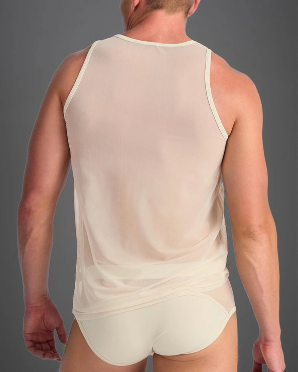 Teamm8 Score Sheer tank mesh cream