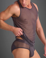 Teamm8 Score Sheer tank mesh gunmetal