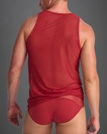 Teamm8 Score Sheer tank mesh red