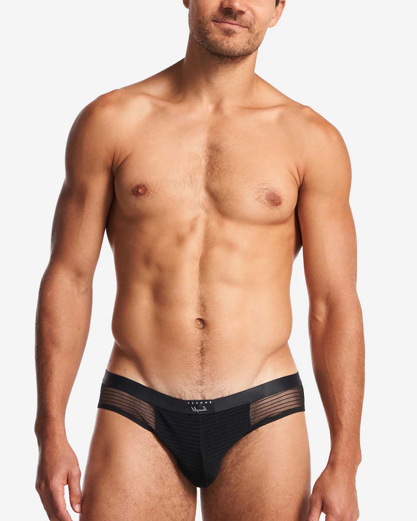 Teamm8 Manuel Sheer bikini brief mesh noir black