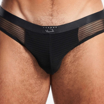 Teamm8 Manuel Sheer bikini brief mesh noir black