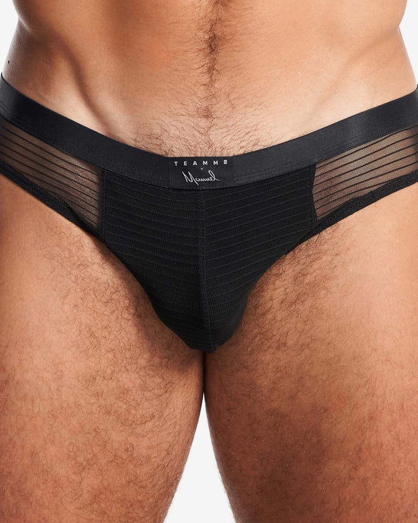 Teamm8 Manuel Sheer bikini brief mesh noir black