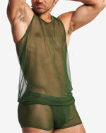 Teamm8 Manuel tank mesh verde green