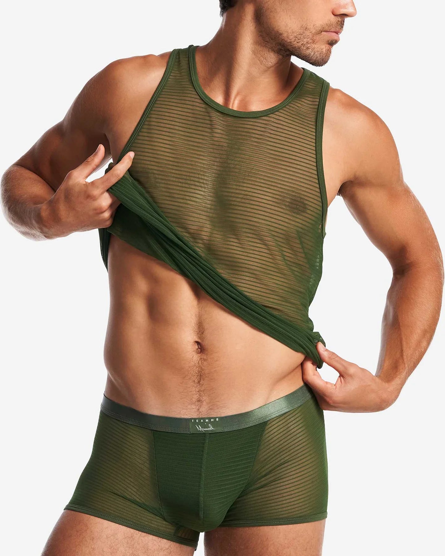 Teamm8 Manuel tank mesh verde green