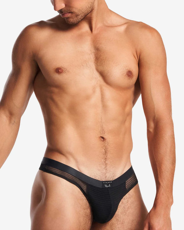 Teamm8 Manuel Sheer thong mesh noir black