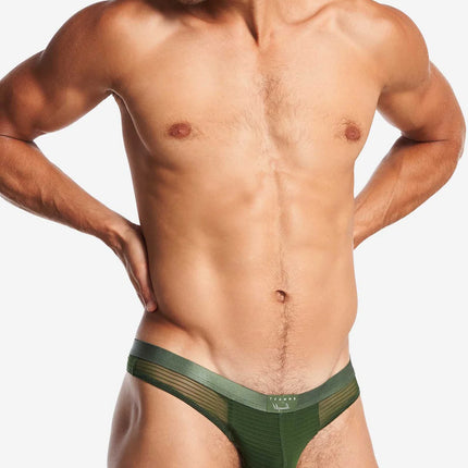 Teamm8 Manuel Sheer thong mesh verde green