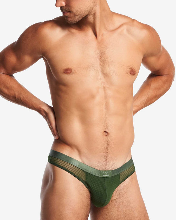 Teamm8 Manuel Sheer thong mesh verde green