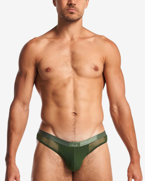 Teamm8 Manuel Sheer thong mesh verde green