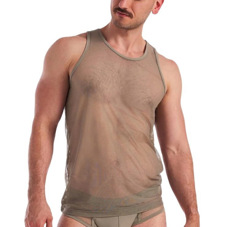 Teamm8 Score Sheer tank mesh army green