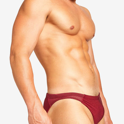 Teamm8 Bass mesh swim brief red