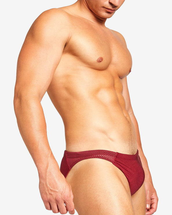 Teamm8 Bass mesh swim brief red