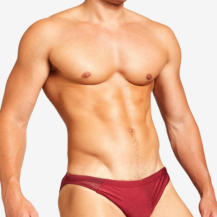 Teamm8 Bass mesh swim brief red