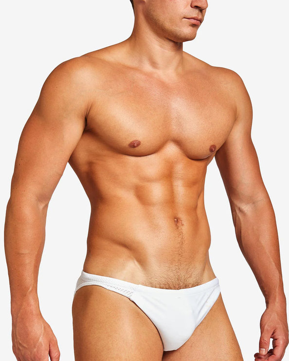 Teamm8 Bass mesh swim brief white